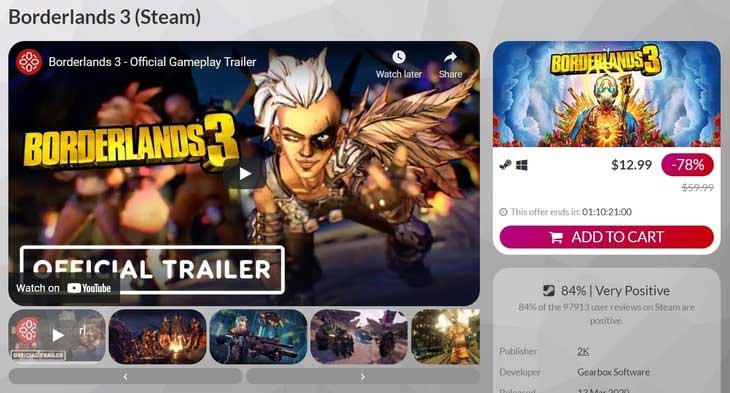 Borderlands 3 IndieGala