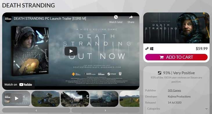 Death Stranding IndieGala