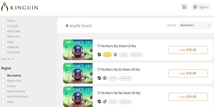 No Man's Sky Kinguin