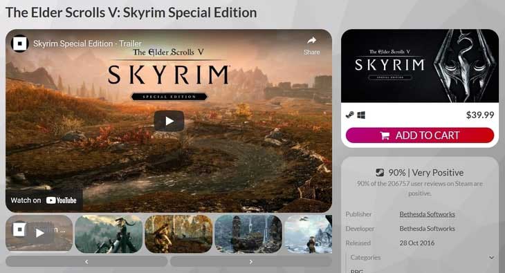 The Elder Scrolls V: Skyrim IndieGala