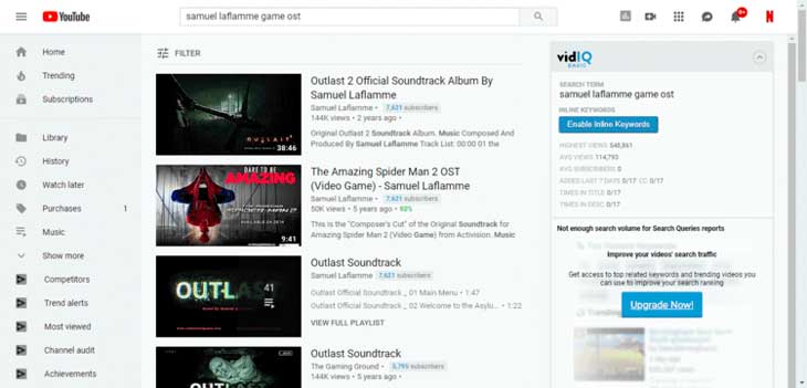 Search by Music from the Game